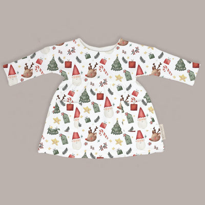 Boat Neck Easy Dress - Holiday Love
