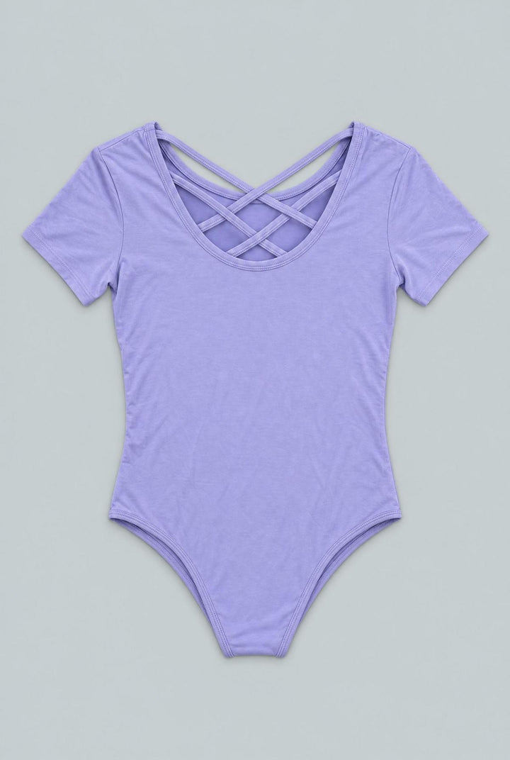 Girl's Short Sleeve Bodysuit - Lilac