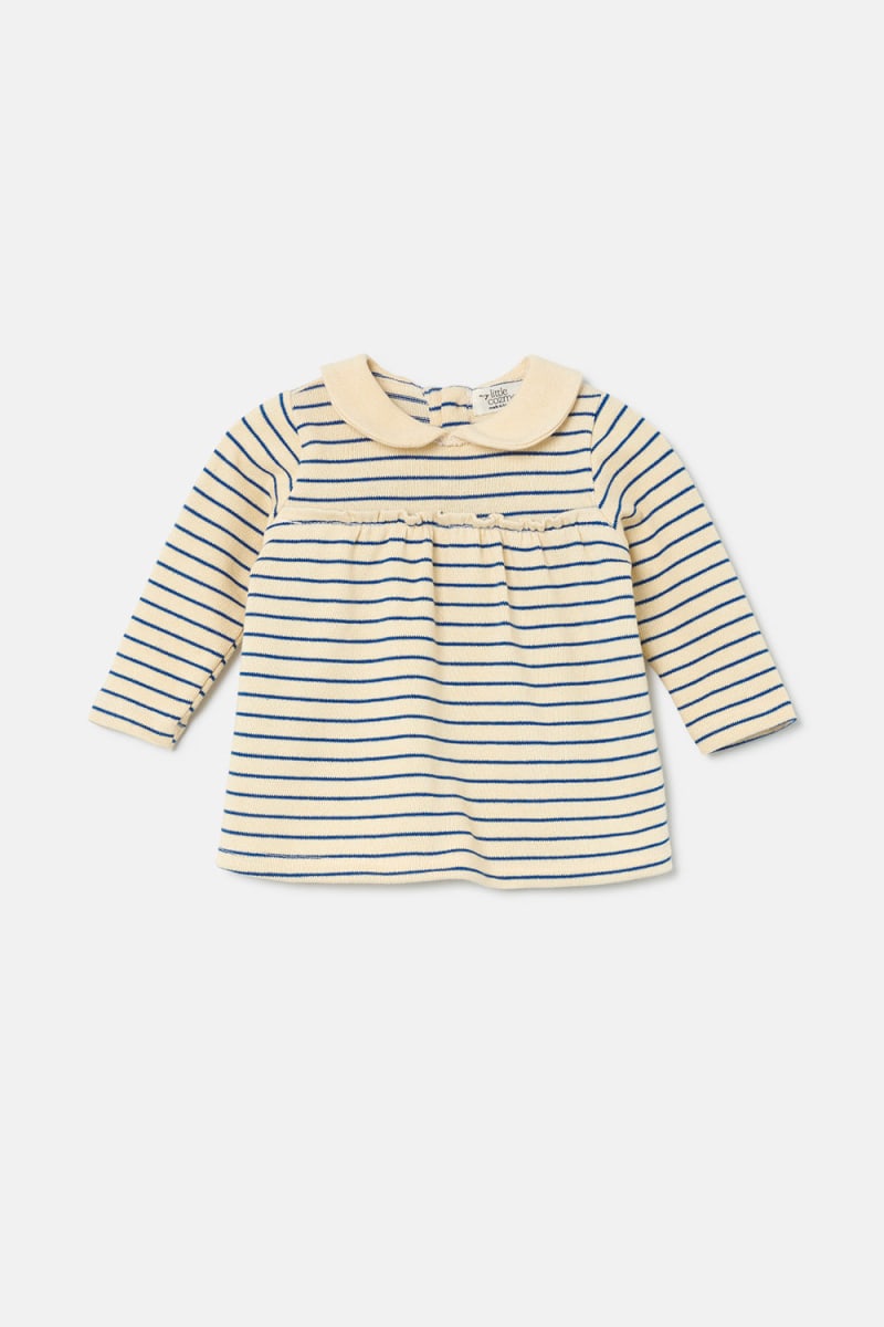 Striped Baby Dress - Blue-Stone