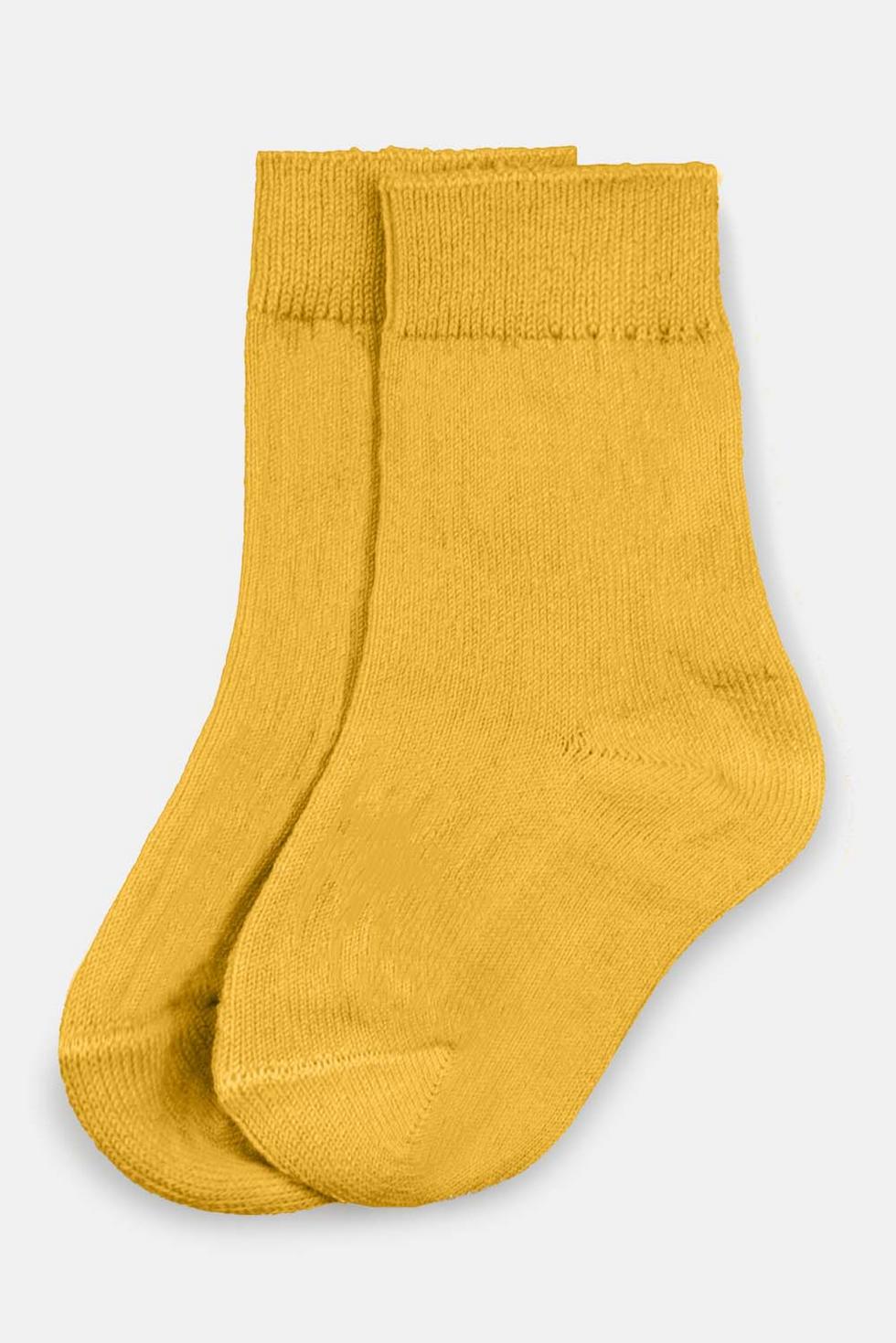 Organic baby anklet socks - Yellow