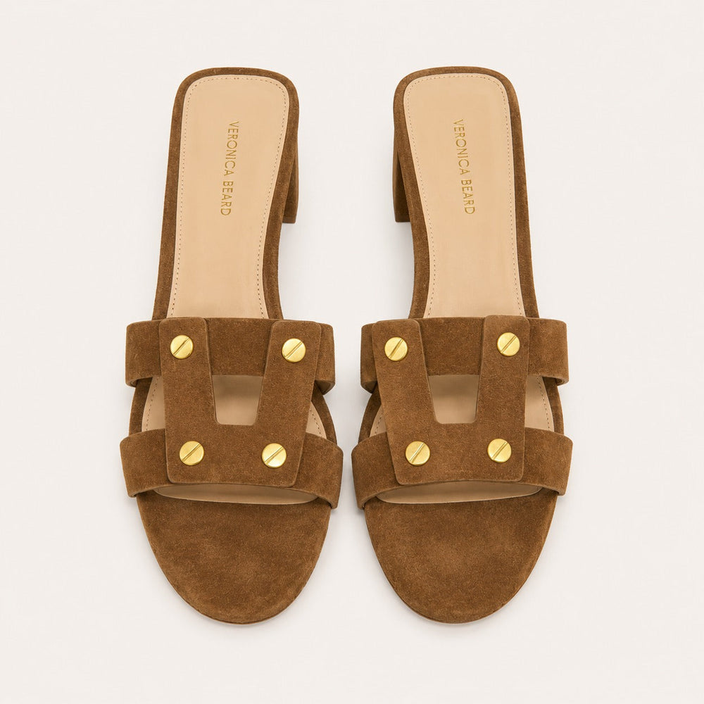 Women’s Via Studded Slide Sandals - Chestnut - Sandal
