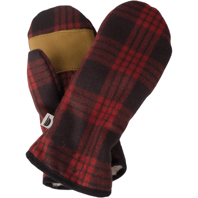 Ida's Mittens - Black/red Tartan