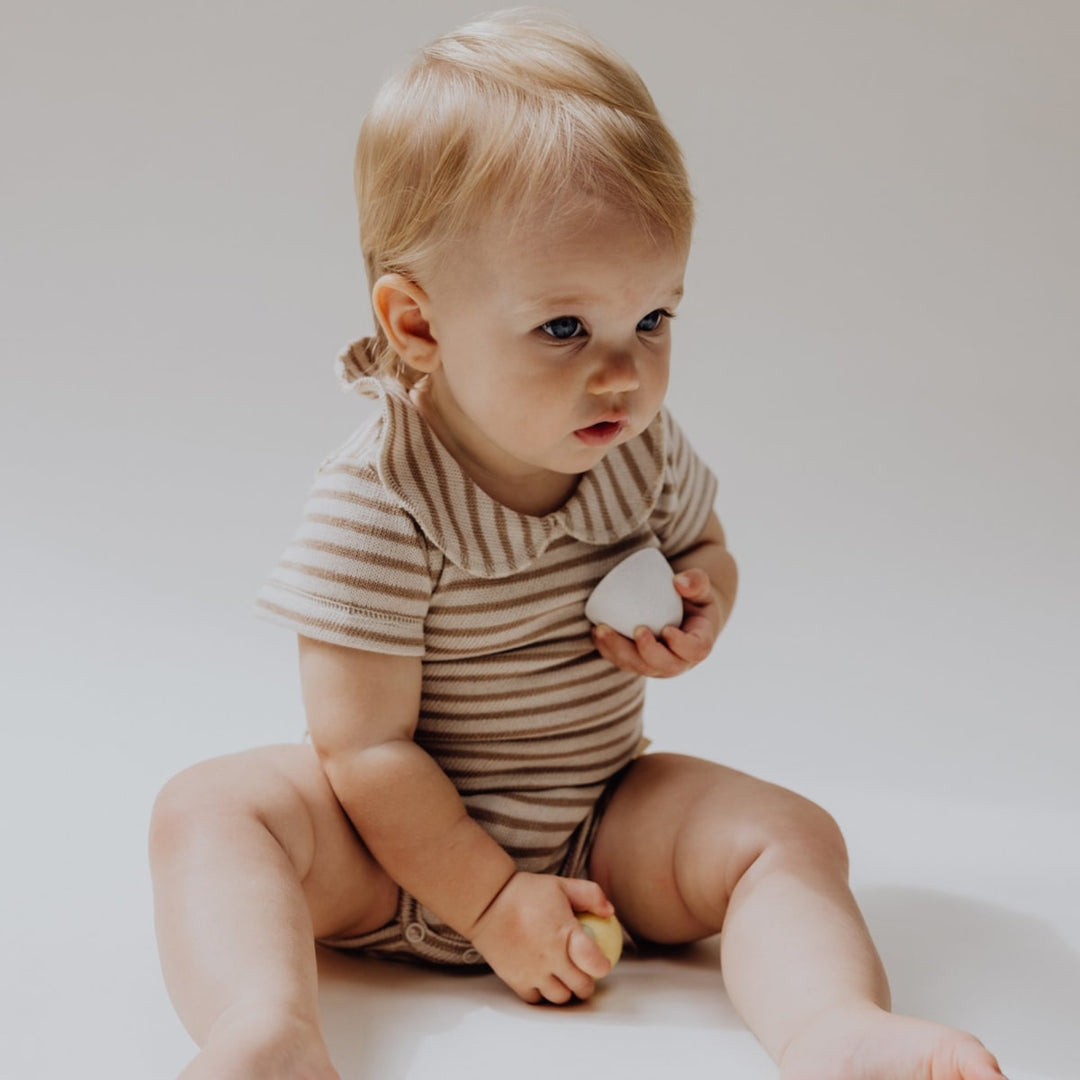 Collar Onesie - Bronze Stripe