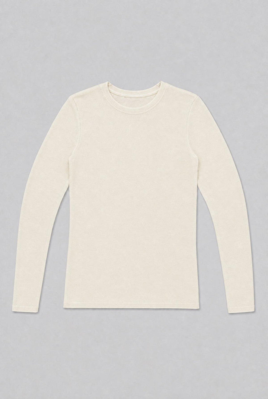 Long Sleeve Crew Neck Tee - Ivory