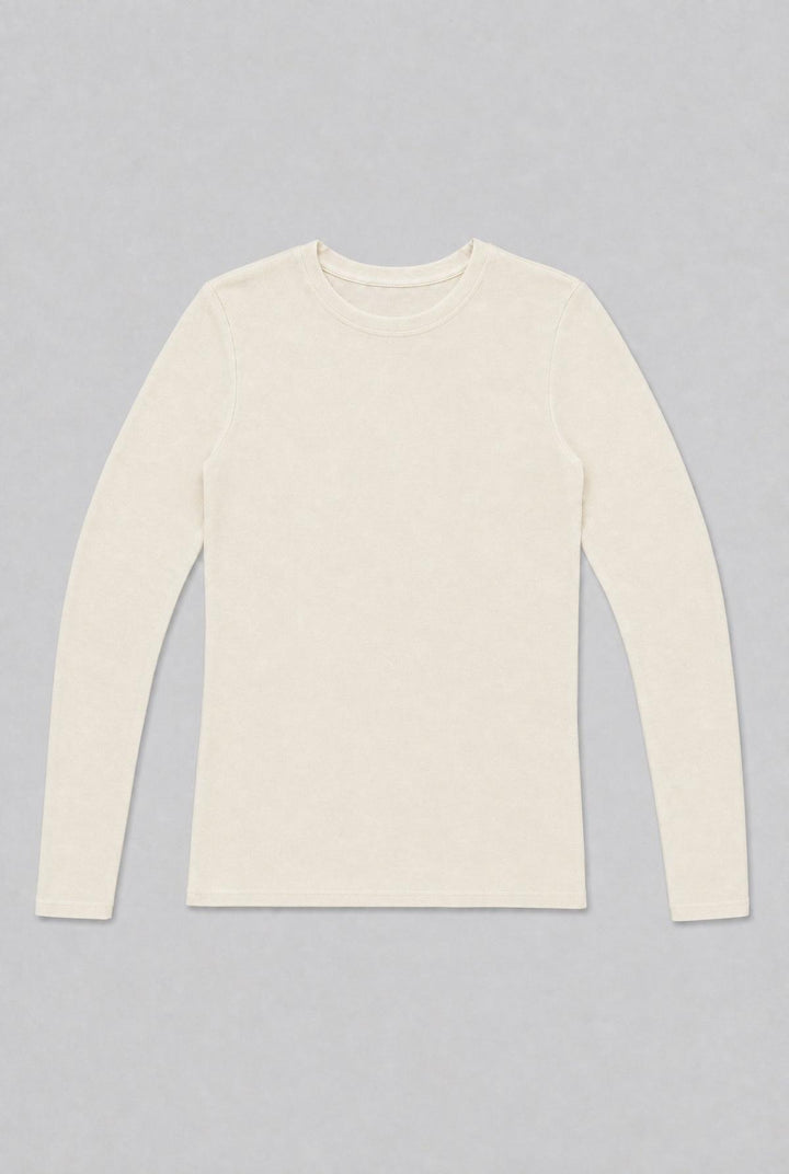 Long Sleeve Crew Neck Tee - Ivory