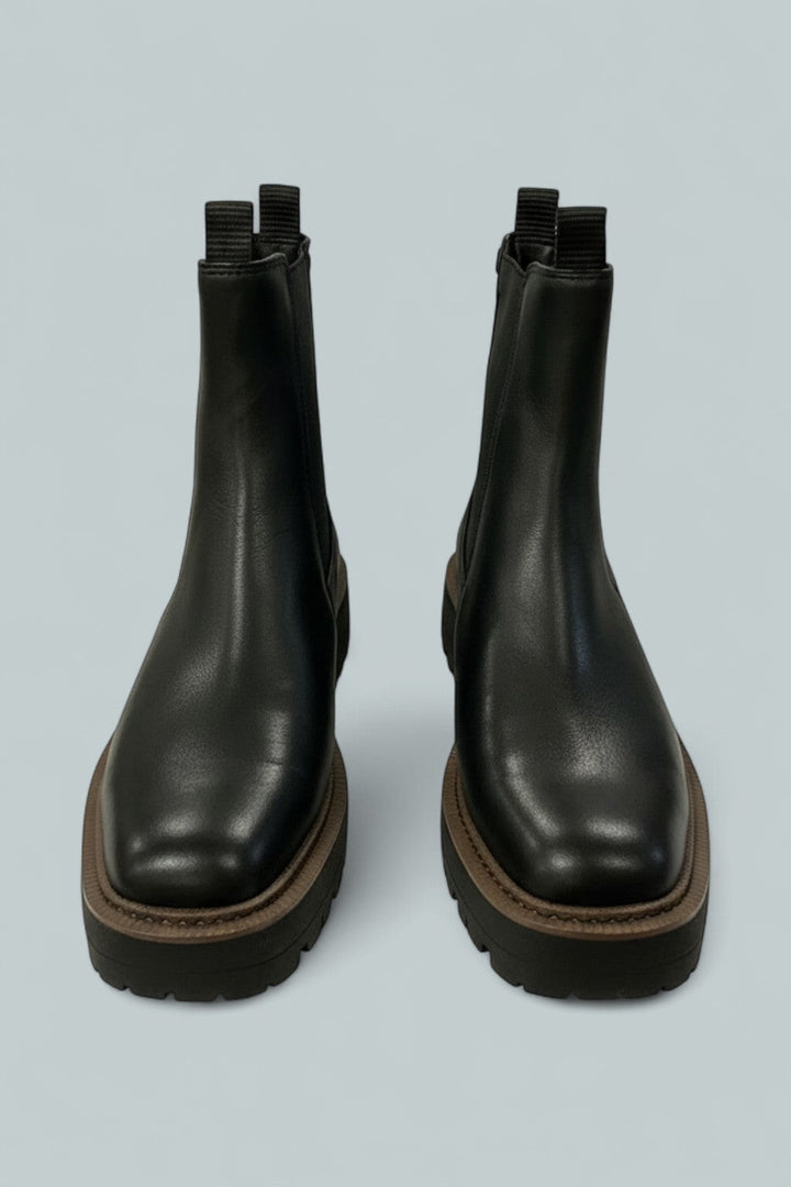 Women's Laguna Waterproof Pull On Booties - Black Leather