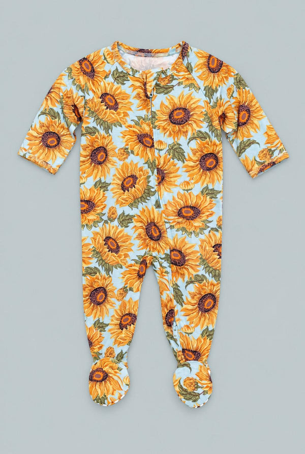 Zipper Footie - Sammy's Sunflower
