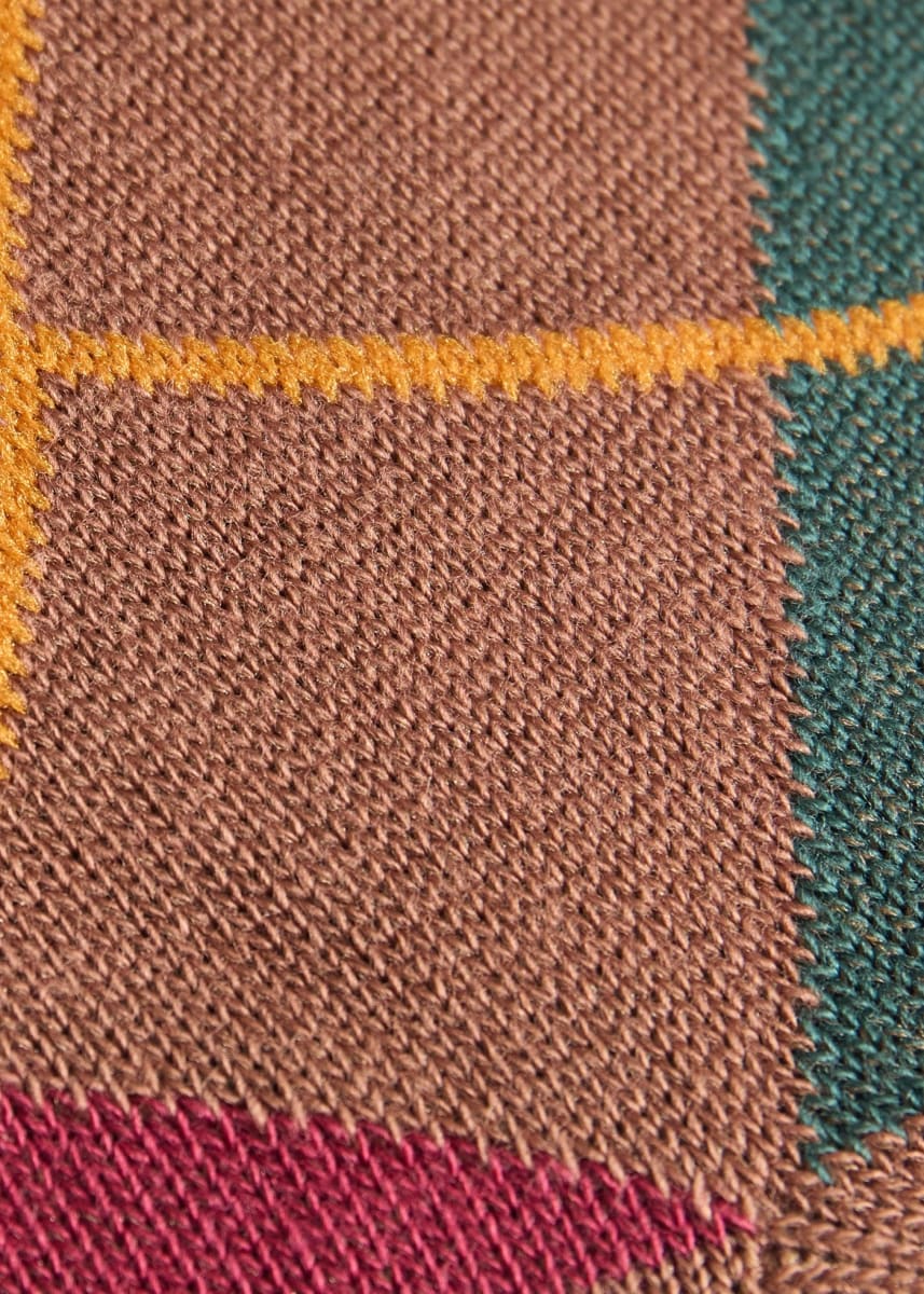 Crew Cotton Blend Argyle Sock - Brown