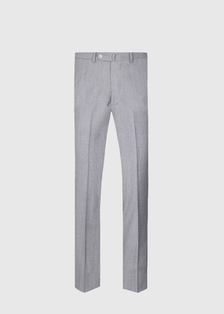 Wool & Cashmere Flannel Pant - Light Grey