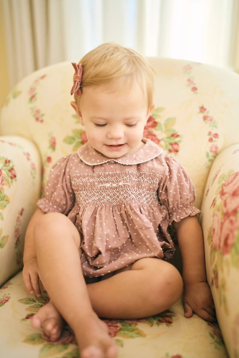 Emmy Bubble - Rose Swiss Dot