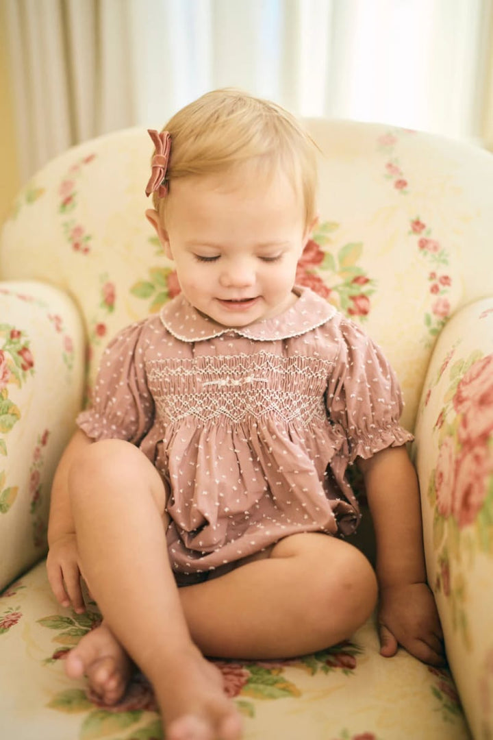 Emmy Bubble - Rose Swiss Dot