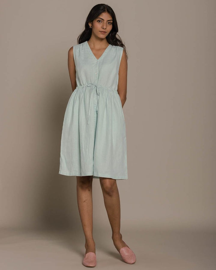 Pina Colada Season Dress - Sage Mint