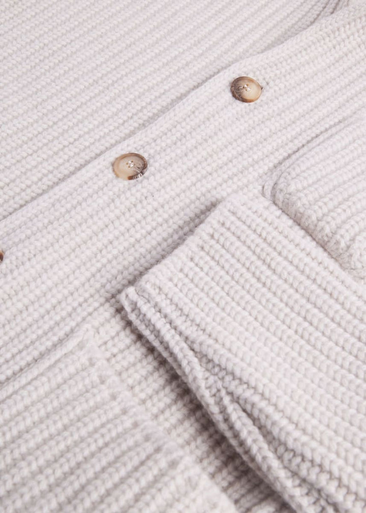 Ribbed Sweater Jacket - Cream