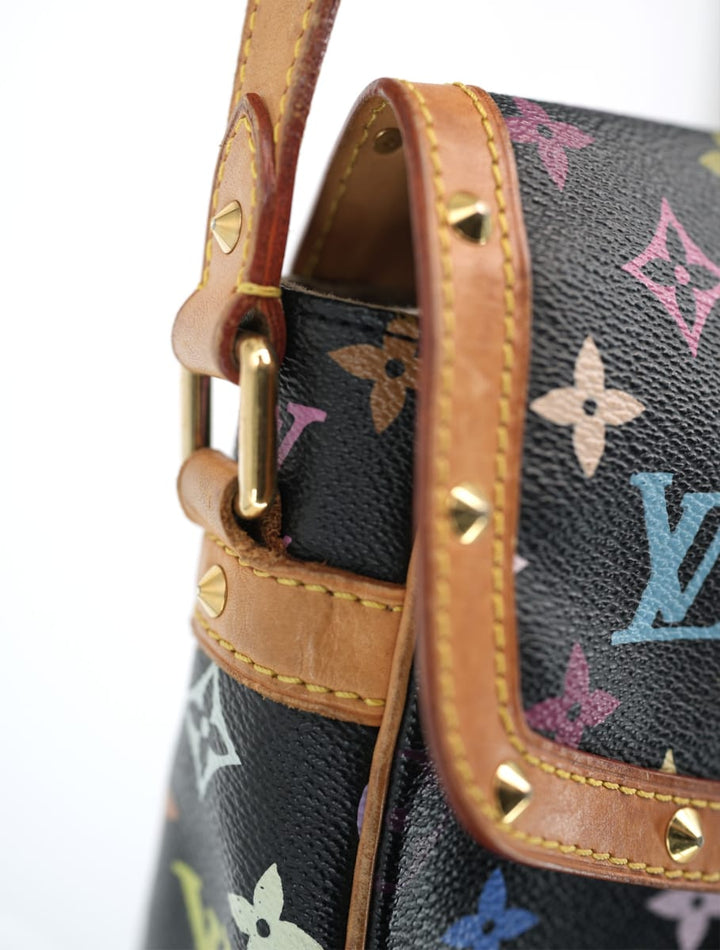 Pre-Owned Louis Vuitton Monogram Multicolor Sologne Black