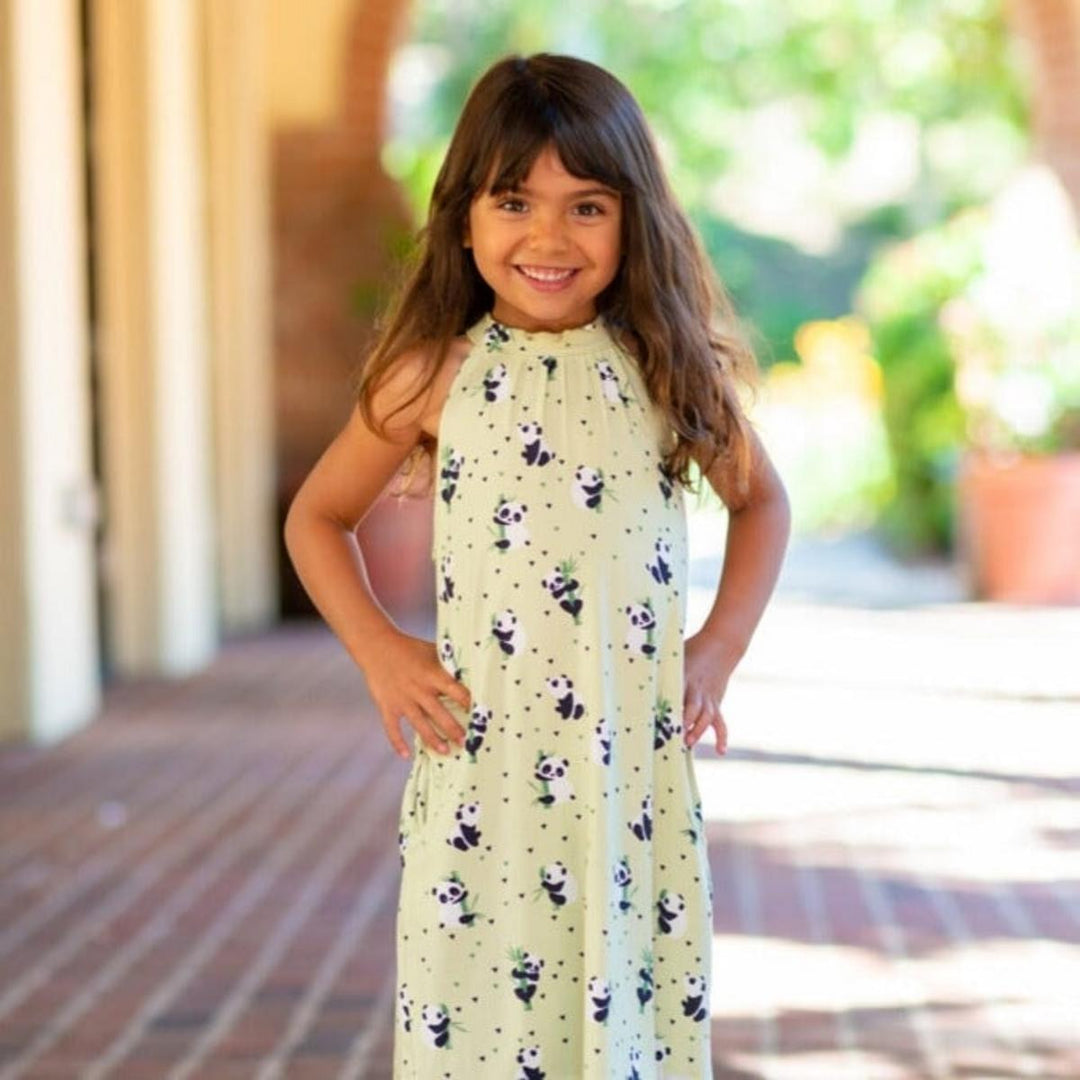 Tieback Dress - Panda Mint