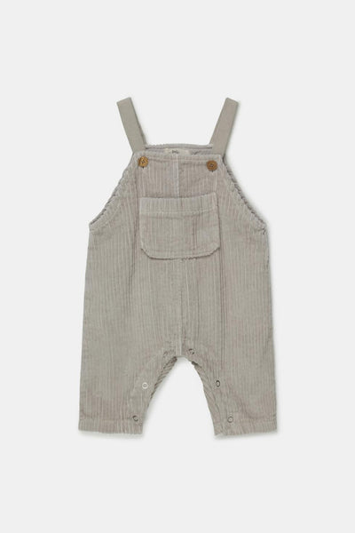 Organic corduroy baby overalls - Light grey - Overalls