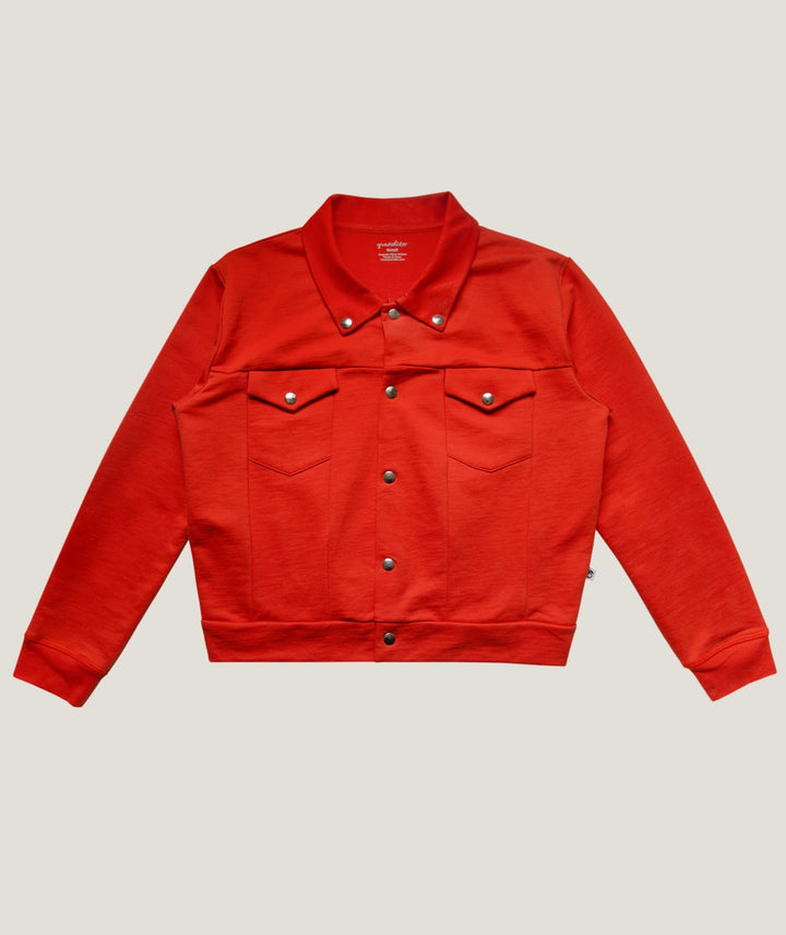 Adult Pima Unisex Jersey Jacket - Red