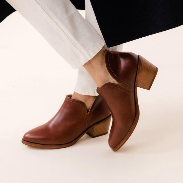 Mia Everyday Ankle Bootie - Auburn - FINAL SALE