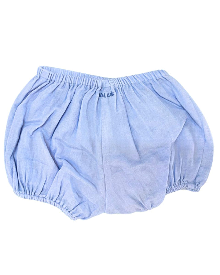 Camille Embroidered Bloomers - Azure Blue