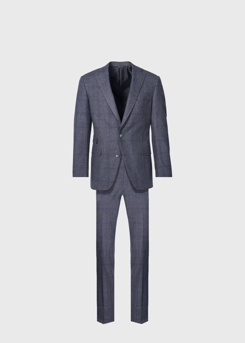 Wool & Cashmere Plaid Paul Suit - Grey