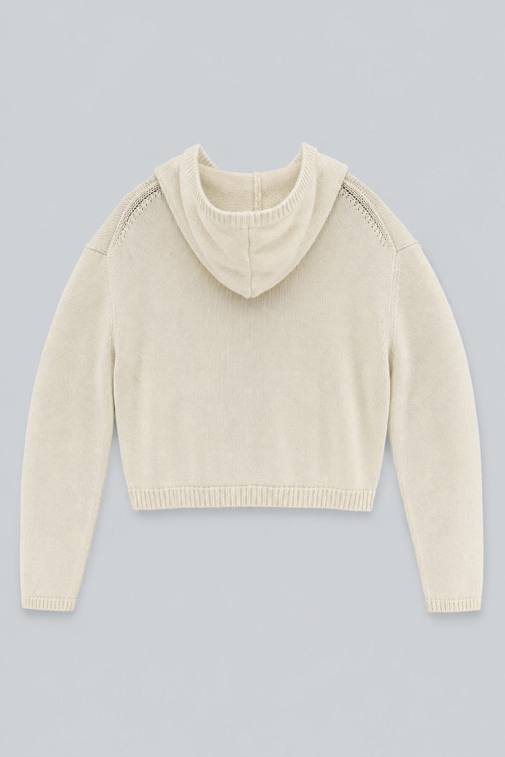 Cashmere Blend Hoodie - Ivory