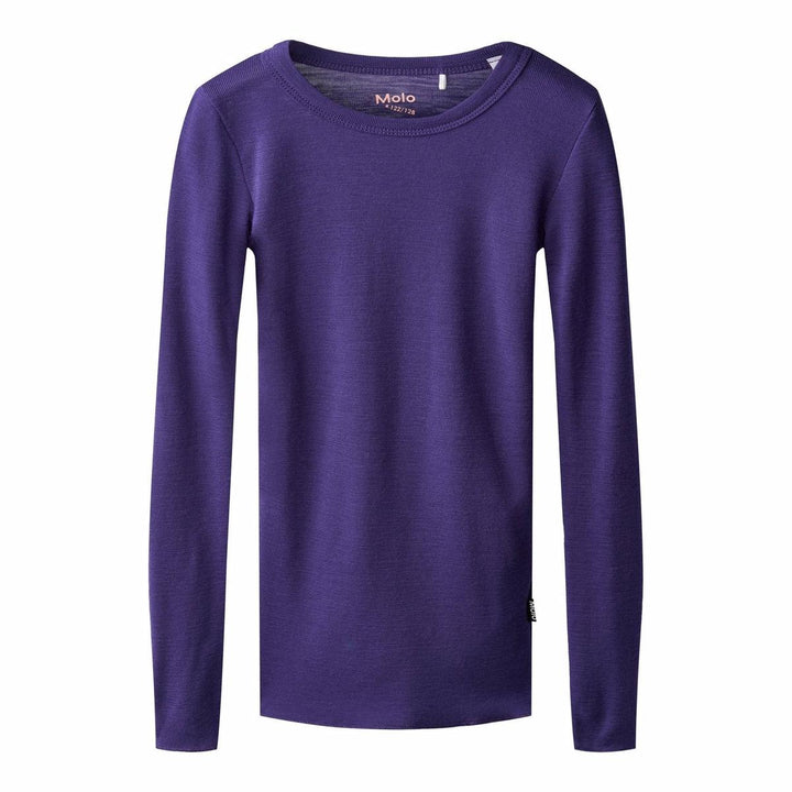 Rihanna Wool T-Shirts Long Sleeves - Space Purple