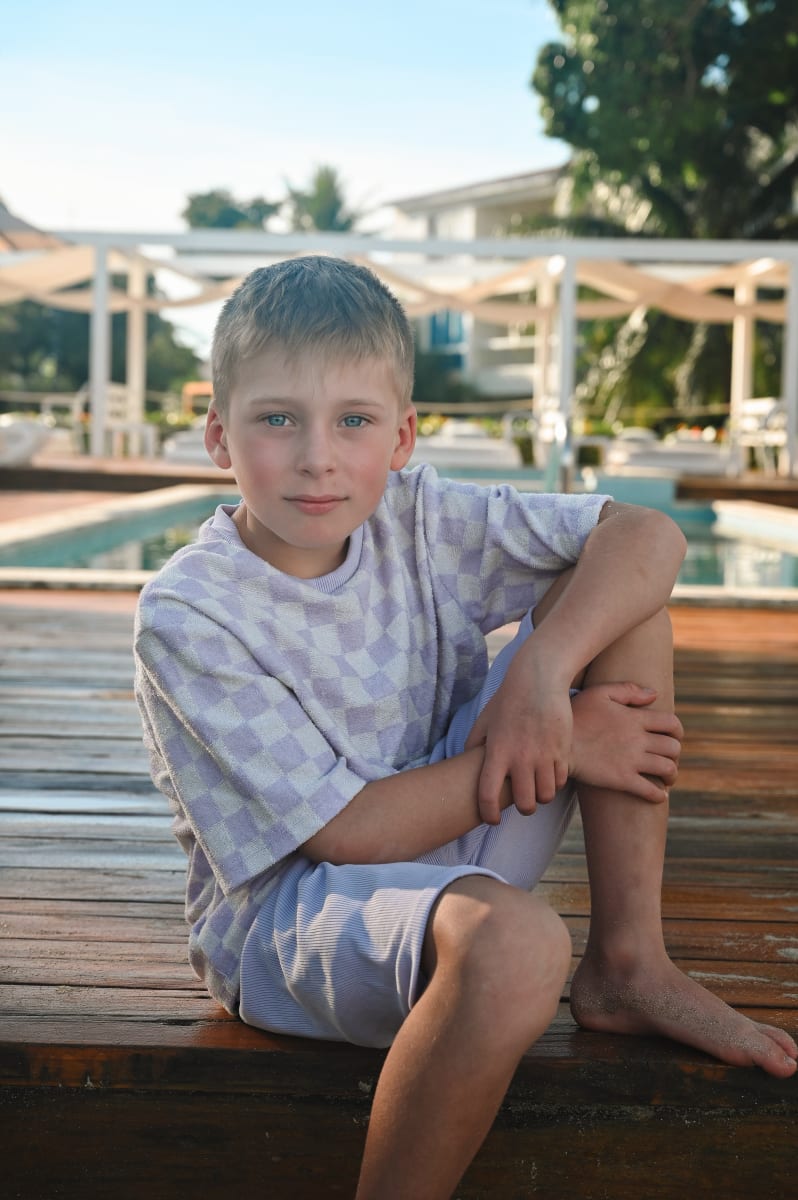 Grow With Me Biker Shorts - Lavender Macaron Rib