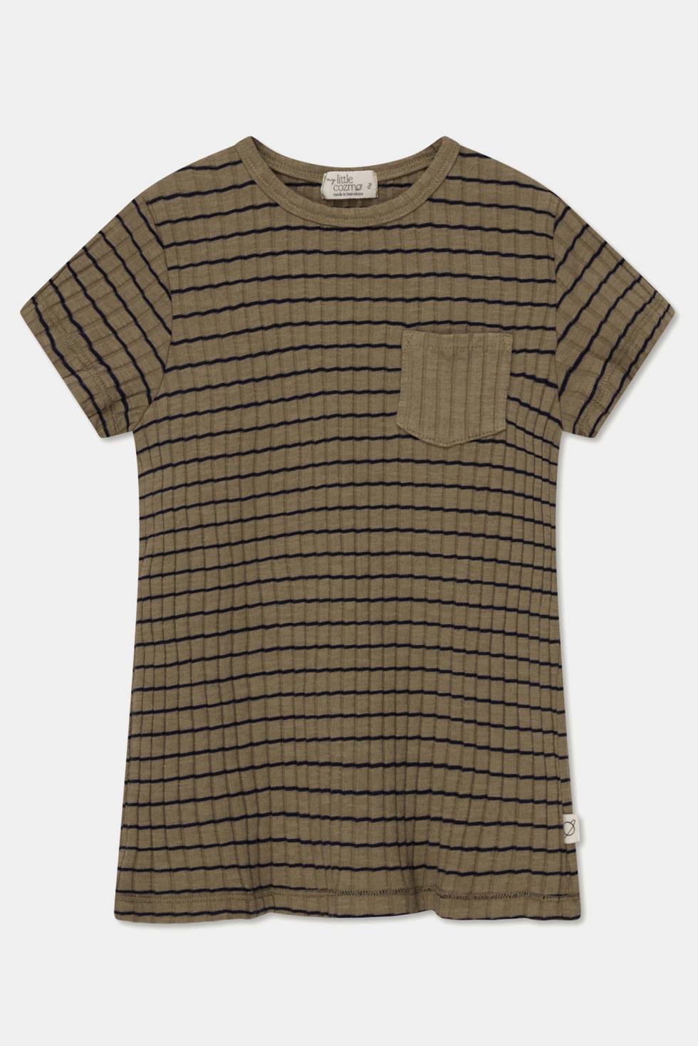 Rib stripe t-shirt - Khaki
