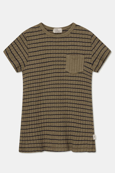 Rib stripe t-shirt - Khaki