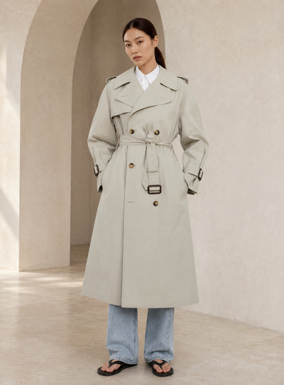Trench Coat - Cement