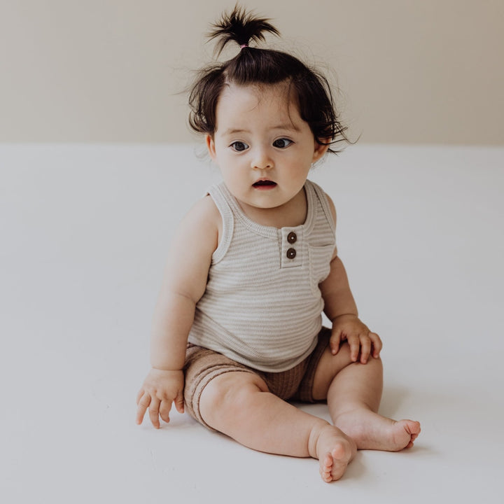 Baby Tank Top - Stone Stripe