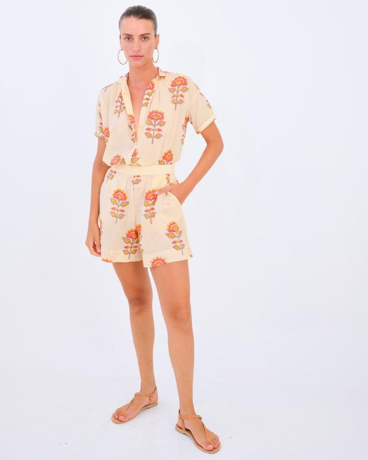 Belle Shorts - Peach Floral