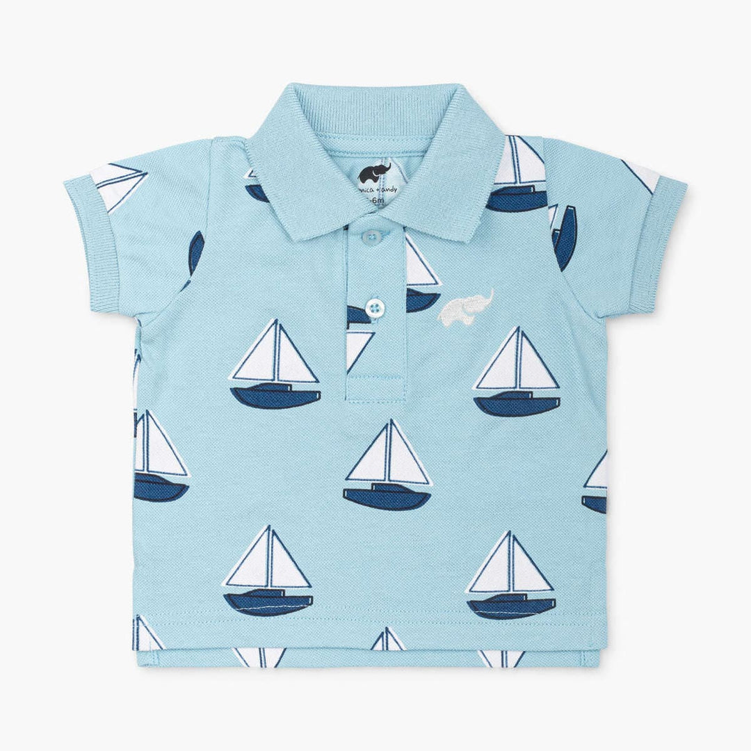 Organic Short Sleeve Polo - Set Sail