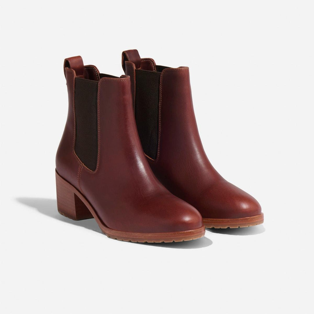 Ana Go-To Heeled Chelsea Boot - Auburn