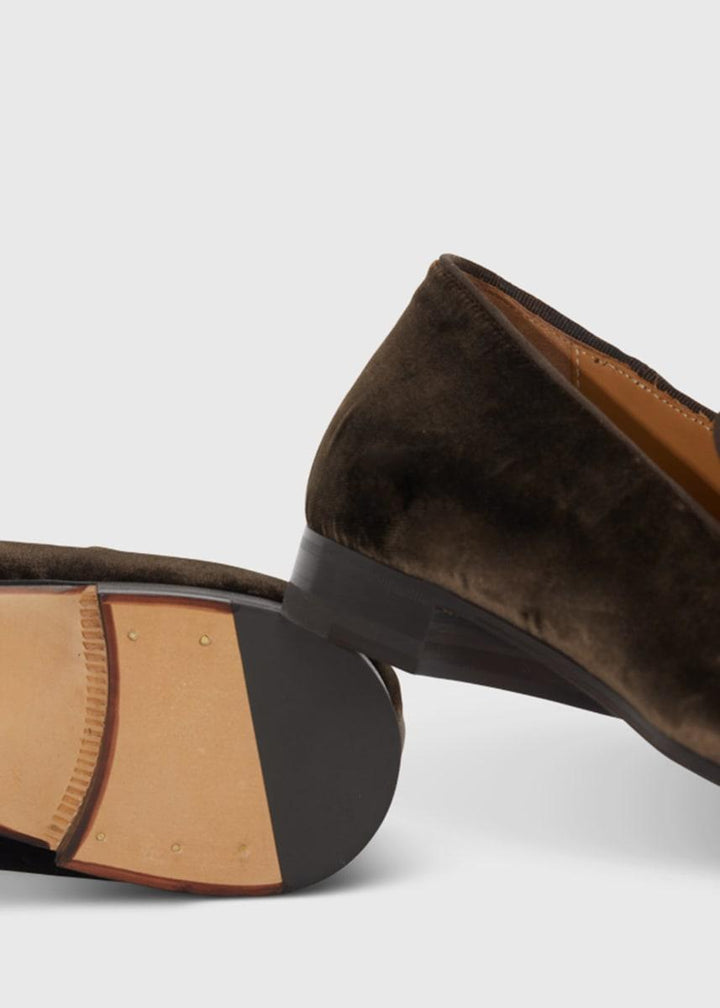 Harrier Velvet Formal Slip-On - Brown