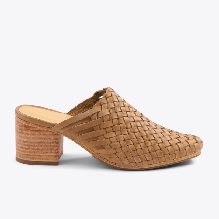All-Day Woven Heeled Mule - Almond