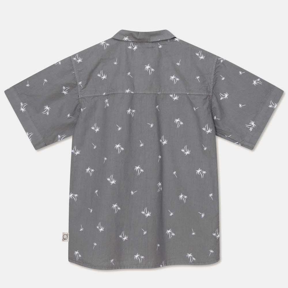 Palm Print Shirt - Dark Grey