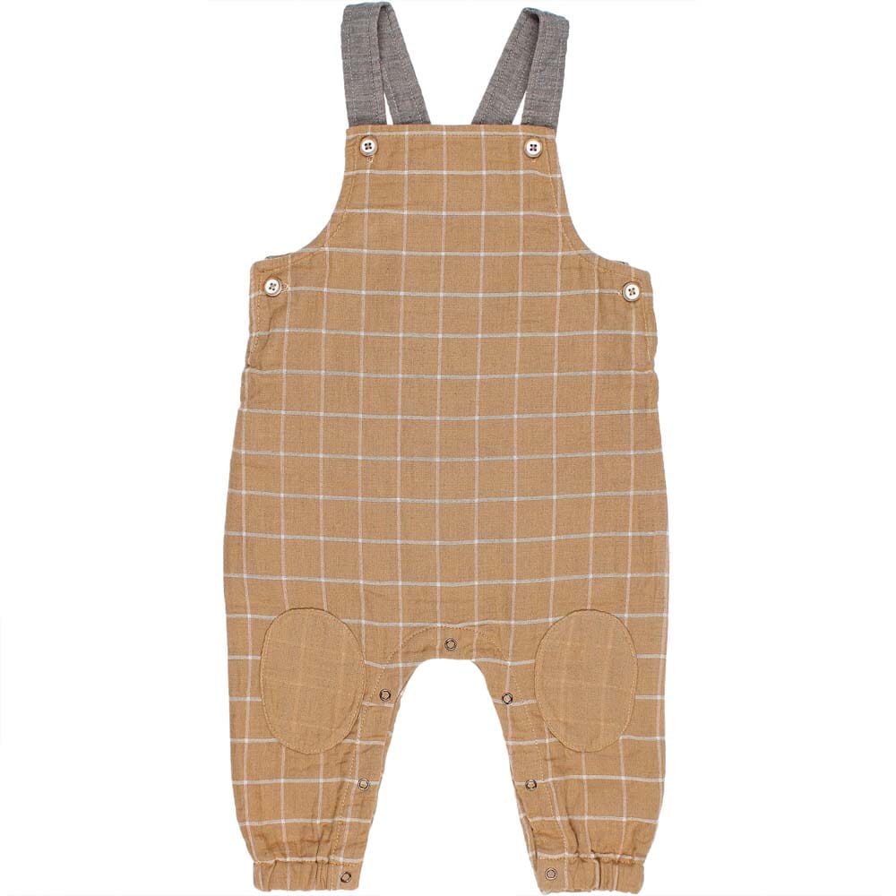 Baby Check Dungaree - Check Amber Dungarees Buho 