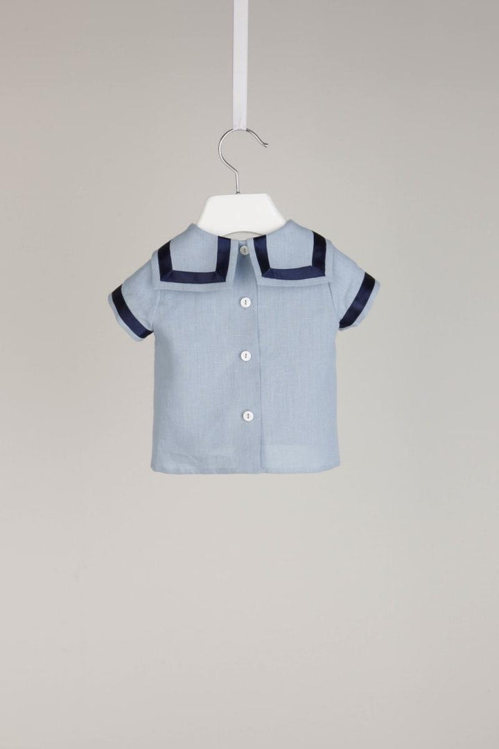 Ottavio - Light Blue With Blue Piping