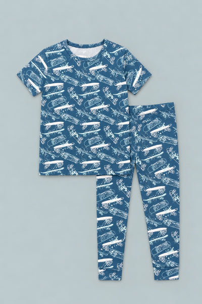 Big Kid Pajama S/S - Skateboards