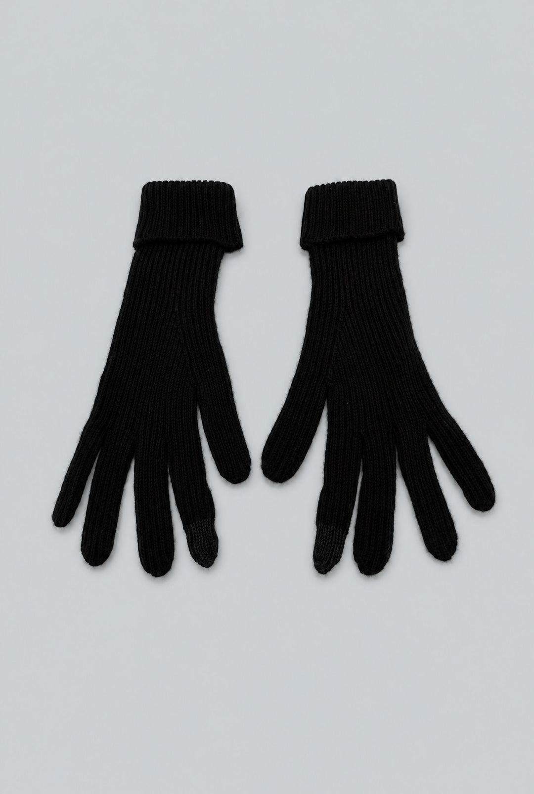 Ribbed Gloves - Black