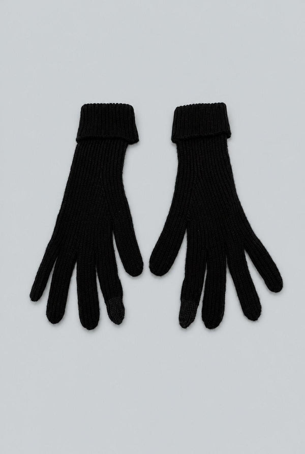 Ribbed Gloves - Black