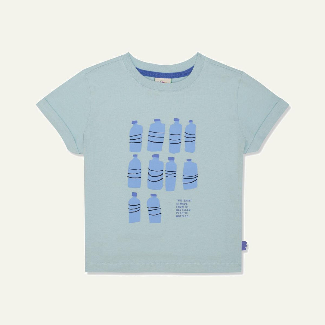 Recycled Cotton Ten Bottle Kid T-shirt - Sterling Blue/della Blue