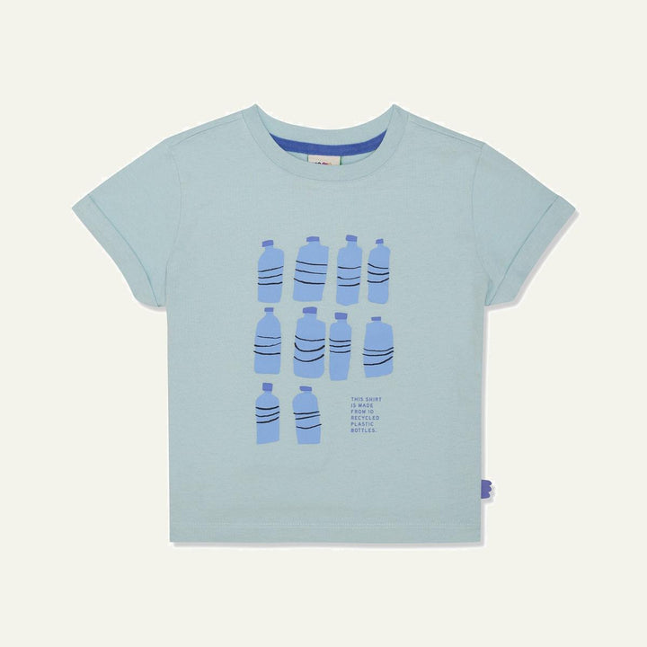 Recycled Cotton Ten Bottle Kid T-shirt - Sterling Blue/della Blue