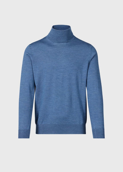 Merino Wool Turtleneck - Denim