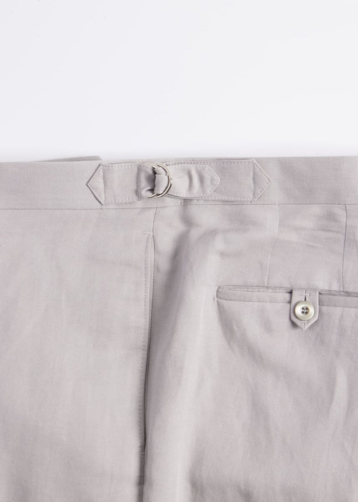 Linen & Silk Dress Trouser - Grey