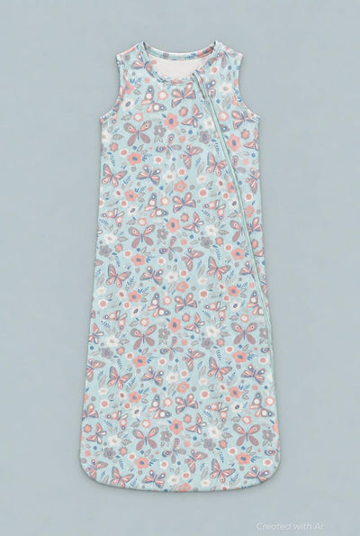 1.5 Tog Sleep Sack - Butterfly Aqua - Sleeping Bag