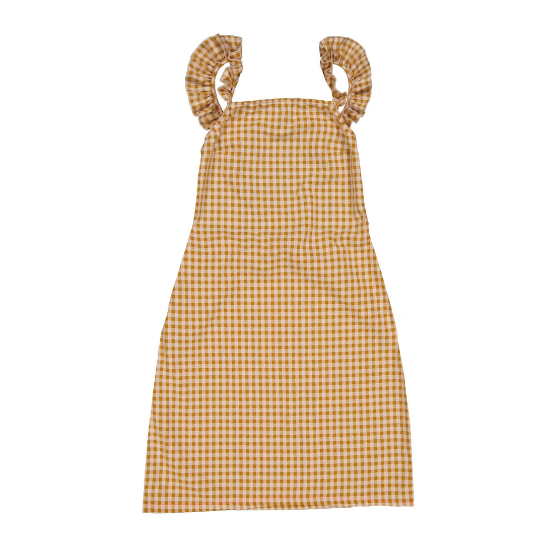 Womans Lara Dress - Caramel Gingham