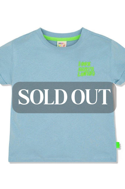 100% Earth loving Kid T-Shirt - Slate Blue/neon - FINAL SALE - T-shirt