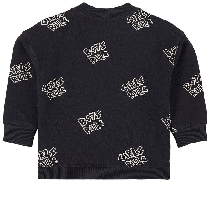 Sweatshirt Rules Print - Black